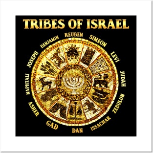 12 Twelve Tribes of Israel Hebrew Israelite Judah Jerusalem Posters and Art